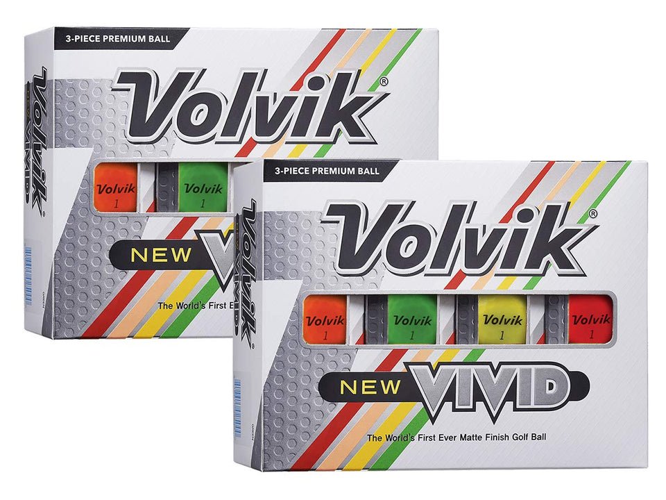 Volvik Vivid green ball with matte finish for easy visibility and alignment on the course.