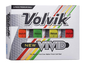 Volvik Vivid red ball with matte finish enhances visibility and confidence on greens.
