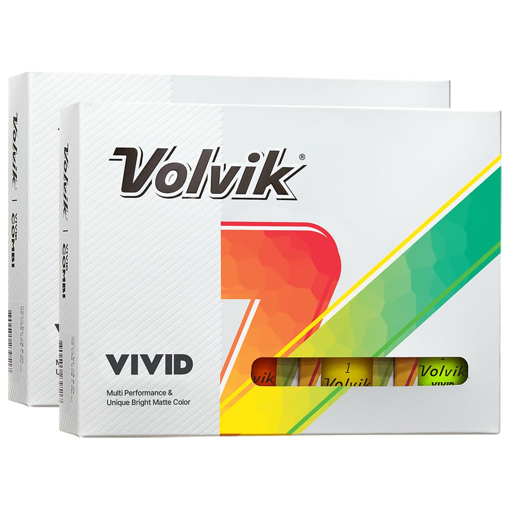 Volvik Vivid ball with bright matte finish enhances visibility on the course.
