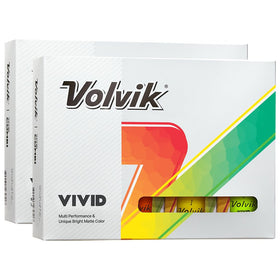 Volvik Vivid ball with bright matte finish enhances visibility on the course.