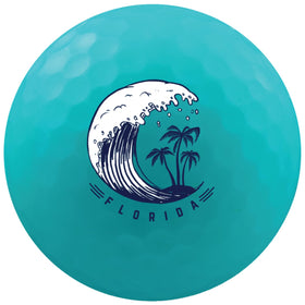 Volvik Vivid City Florida 4-pack design closeup with matte finish for easy tracking.