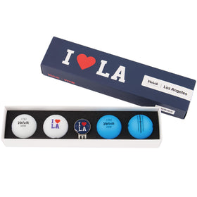 Volvik Vivid City Edition golf ball front view with high visibility for easy tracking.