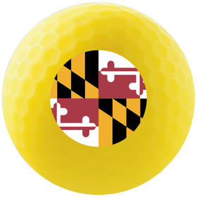 Volvik Vivid Country Maryland edition ball with global imagery for pride on course.