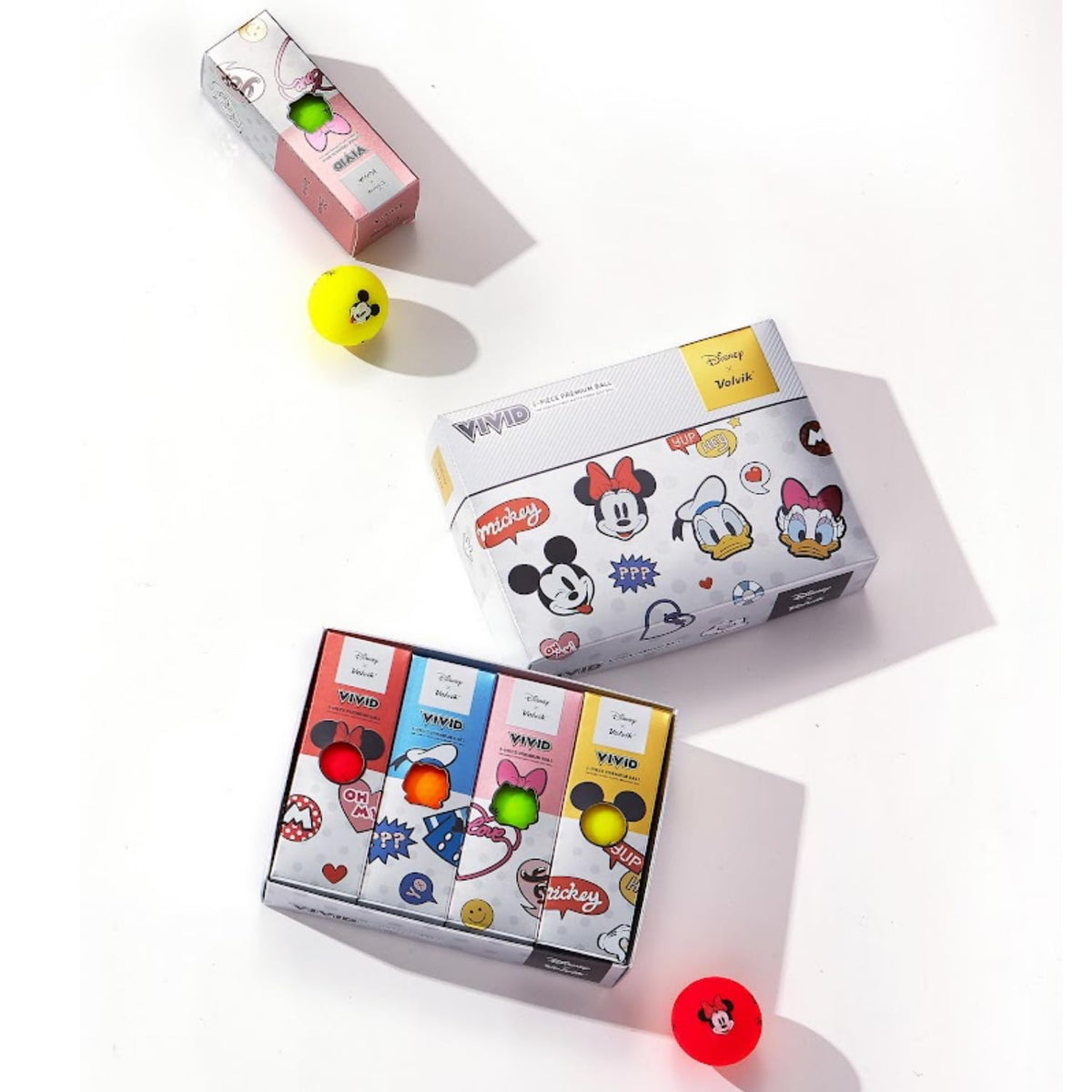Gift-set display showcasing Mickey and friends for Disney-loving golfers