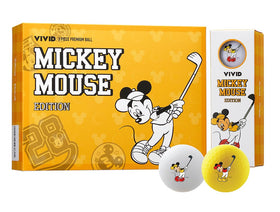 Volvik Vivid Disney Dozen Mickey ball design highlights collectible surface and high visibility for tracking shots