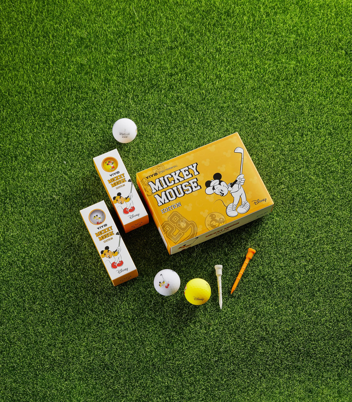 Volvik Vivid Disney Dozen Mickey matte finish enhances visibility and adds fun color to every swing