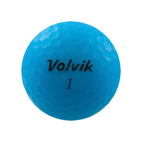 Volvik Vivid matte blue golf balls pack shot shows vivid color and easy spotting