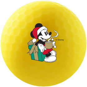 Volvik VIVID holiday 4-pack balls with vibrant graphics for easy distance tracking on the course.