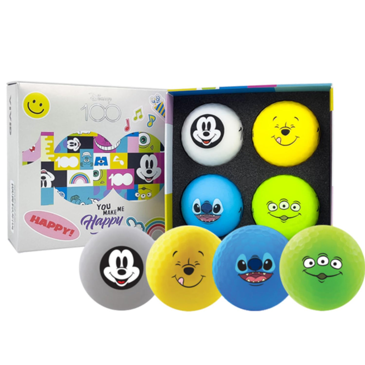 Volvik VIVID Disney holiday graphic golf ball for festive rounds and easy spotting.
