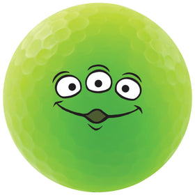 Volvik VIVID holiday ball with matte finish enhances visibility and soft feel on shots.
