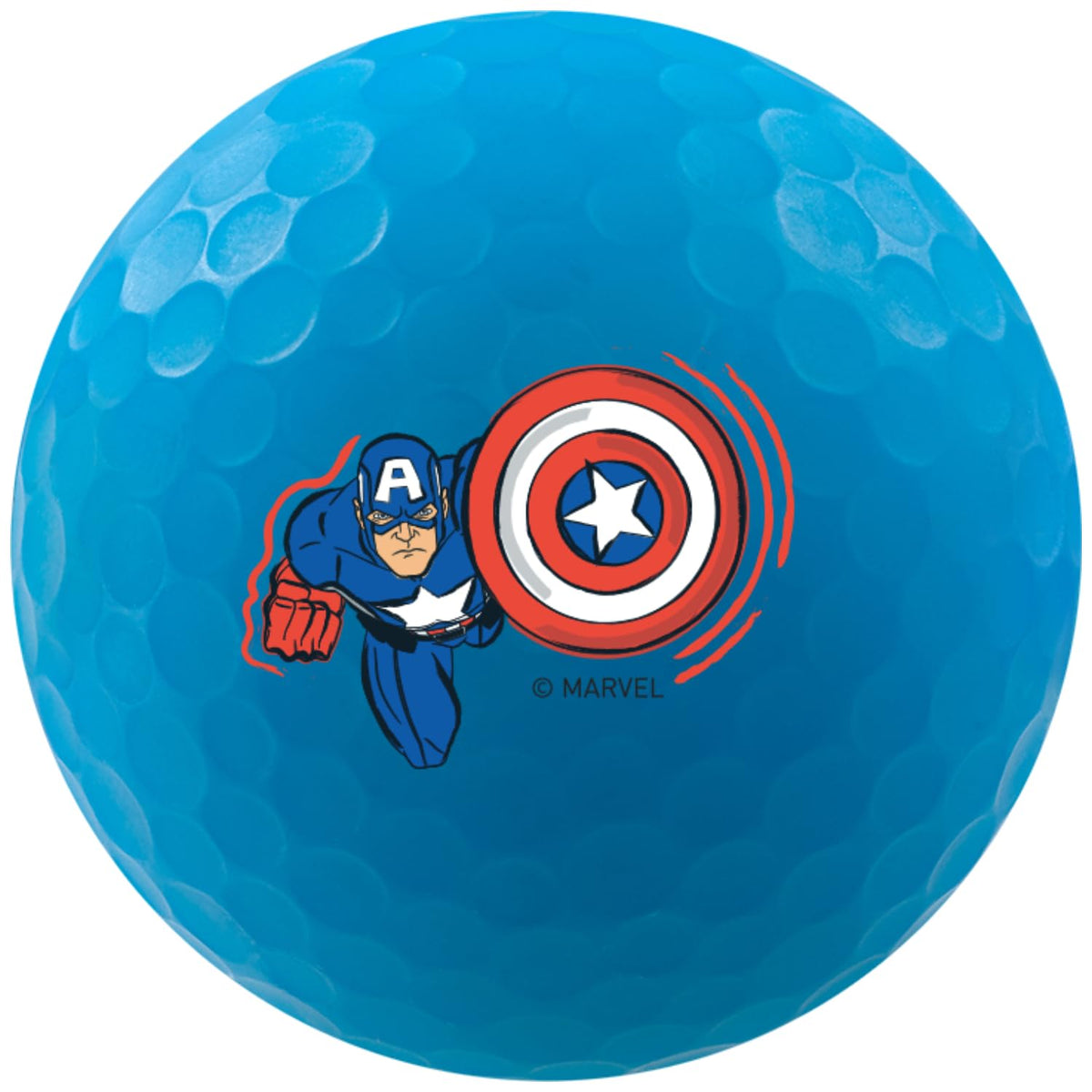 Volvik Vivid Marvel balls on the course provide bright visibility for tracking.