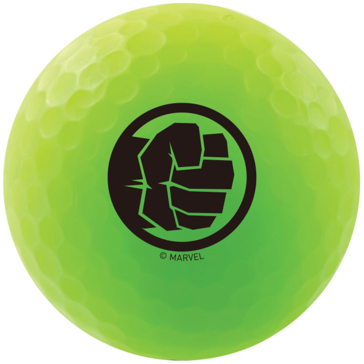 Volvik Vivid Marvel Hulk ball pack display highlighting collectible packaging and performance