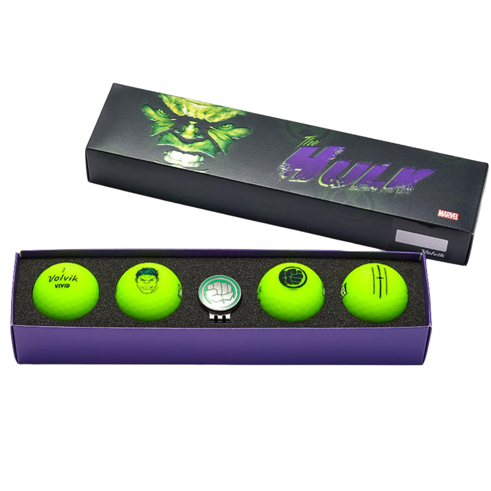 Volvik Vivid Marvel Hulk gift set box shows bold artwork for gift appeal