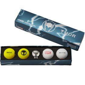 Volvik Vivid Marvel Thor design ball boosts visibility and fun on the course.