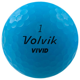 Volvik Vivid Blue matte golf ball in flight demonstrating straighter trajectory and wind stability on course.