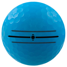 Volvik Vivid Blue matte golf ball resting on green showing vibrant color tracking across terrain.