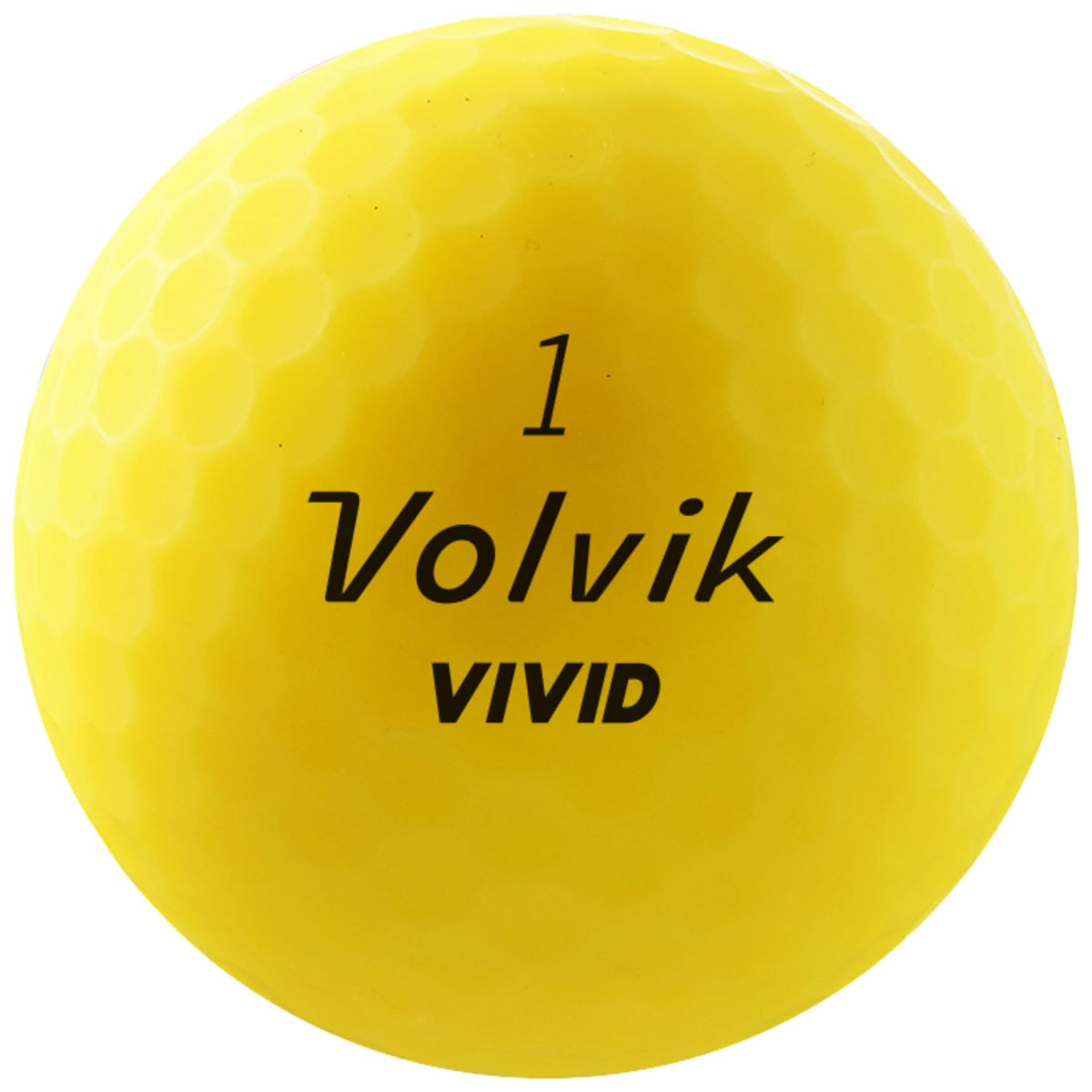 Volvik Vivid yellow closeup shows non-glare coating for precise alignment.