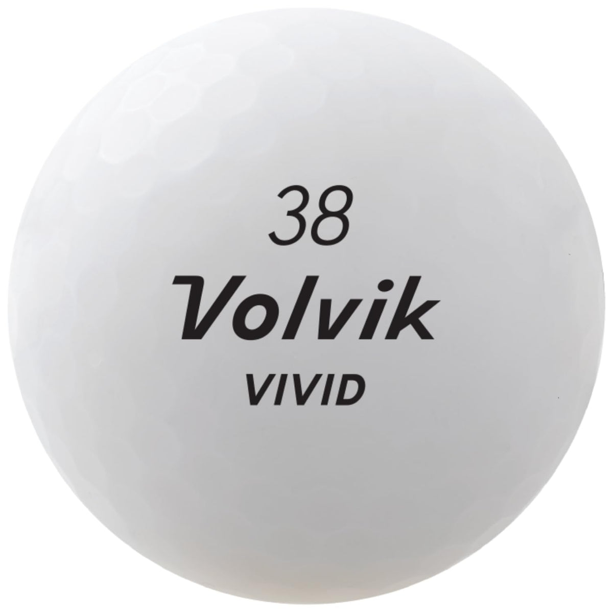 Volvik Vivid matte finish closeup ball demonstrates glare reduction and better visibility.