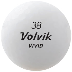 Volvik Vivid matte finish closeup ball demonstrates glare reduction and better visibility.