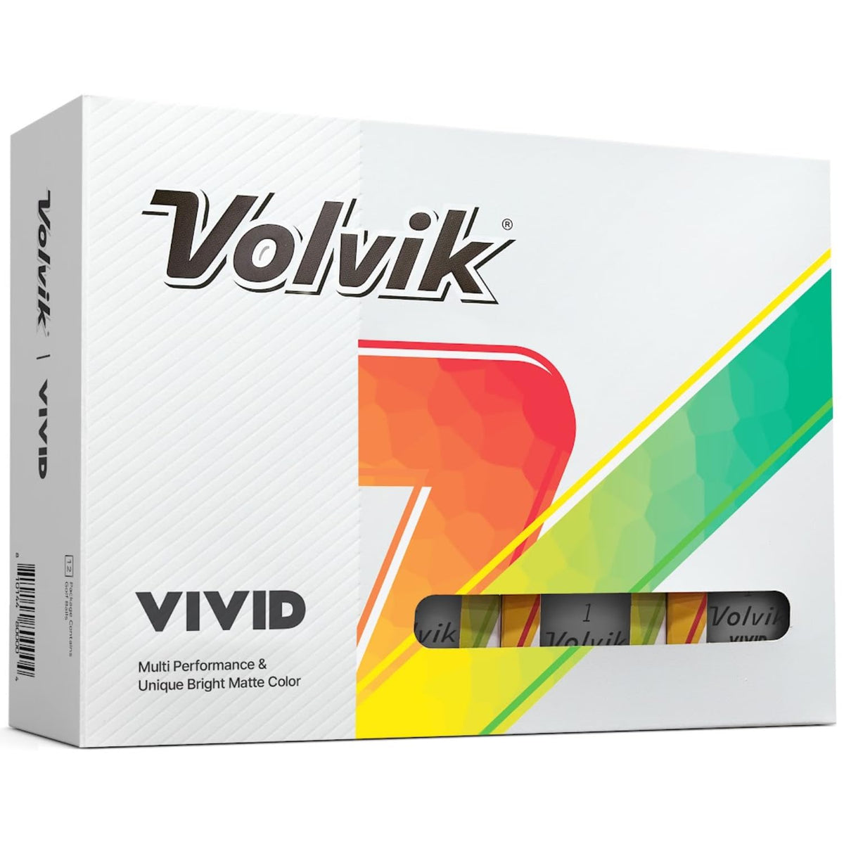 Volvik Vivid matte finish gray golf balls close-up, non-glare texture for better visibility.