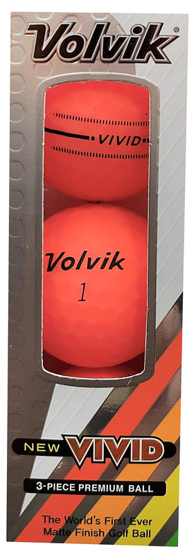 Volvik Vivid matte pink ball in flight highlights vibrant color and ground tracking