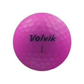 Close-up of Volvik Vivid Matte Purple core highlighting distance-oriented design