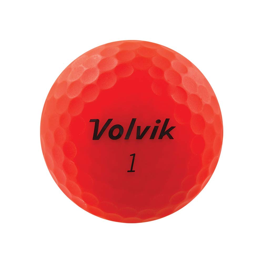 Volvik Vivid Matte Red ball close-up texture shows durable surface