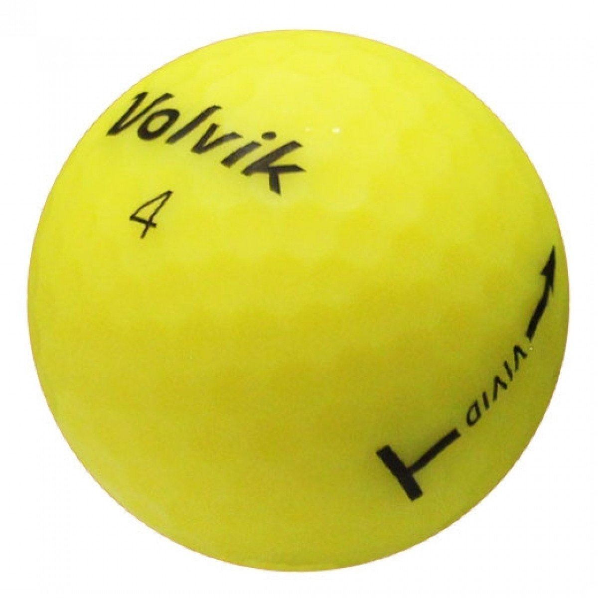 Volvik Vivid matte yellow golf ball pack view, ideal for practice and gifts