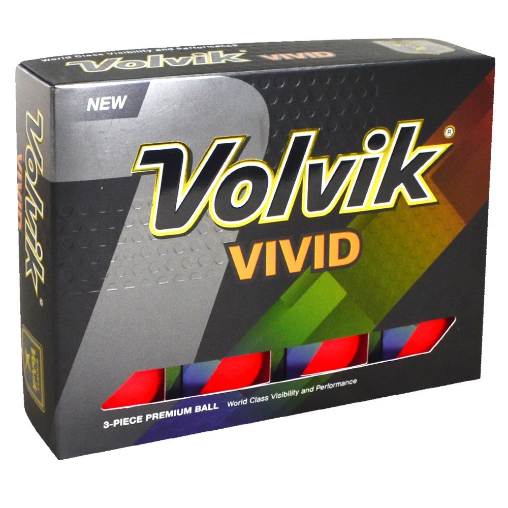 Volvik Vivid Red matte finish golf ball for improved visibility and control