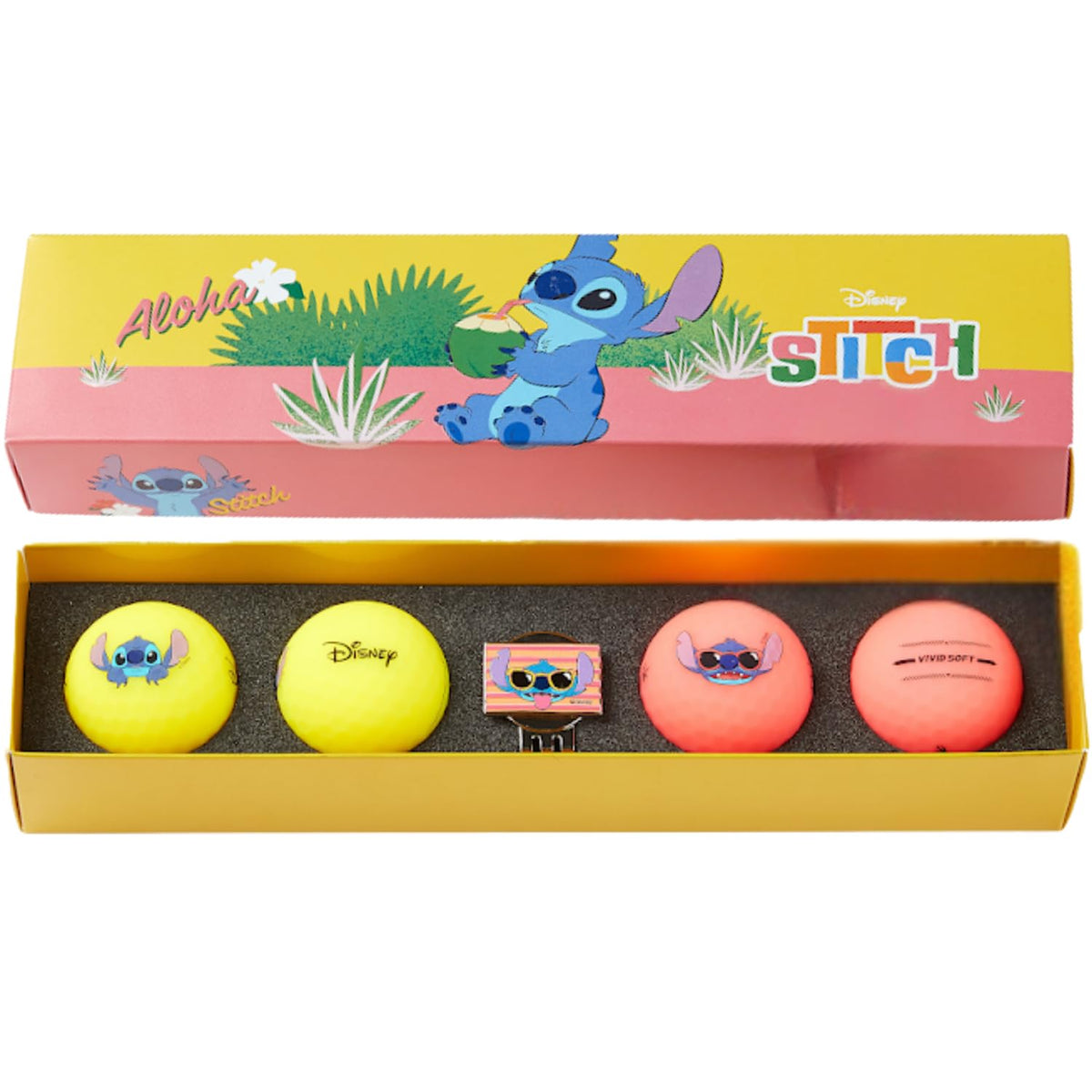Volvik Vivid Soft Disney golf balls gift set with collectible Disney artwork ideal for on-course fun.