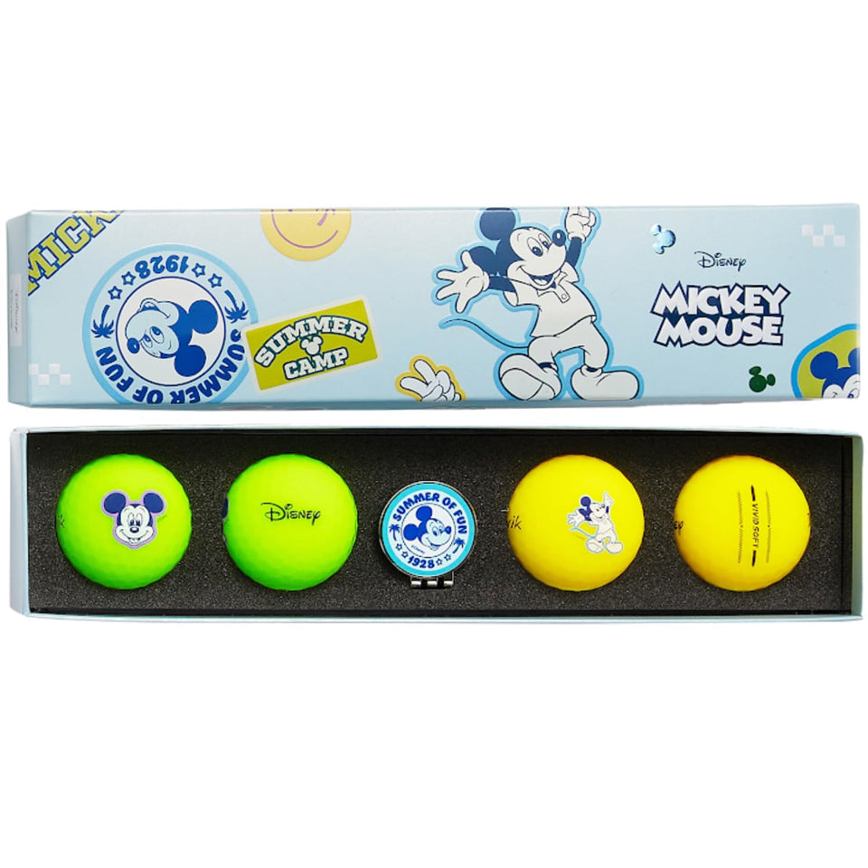 Volvik Vivid Soft Disney Mickey ball front view with bold design and high visibility.