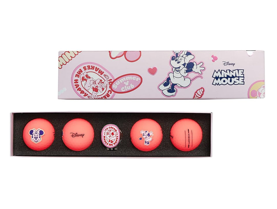 Volvik Vivid Soft Disney Minnie Mouse 4-pack gift box with bright graphics on the front.