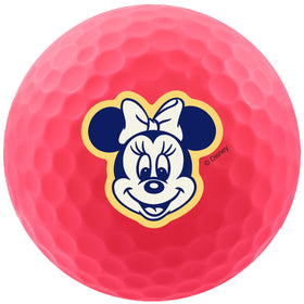 Volvik Vivid Soft Disney Minnie Mouse ball closeup showcases vivid design and soft feel.