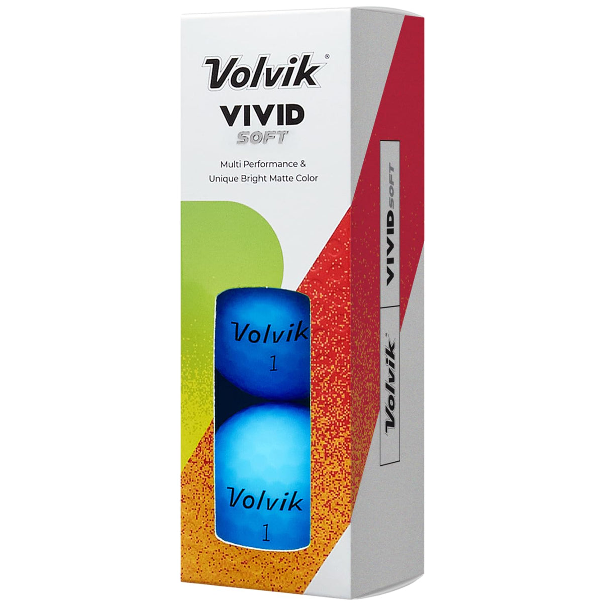 Volvik Vivid Soft Golf Balls blue closeup dimple reveals durable construction for control
