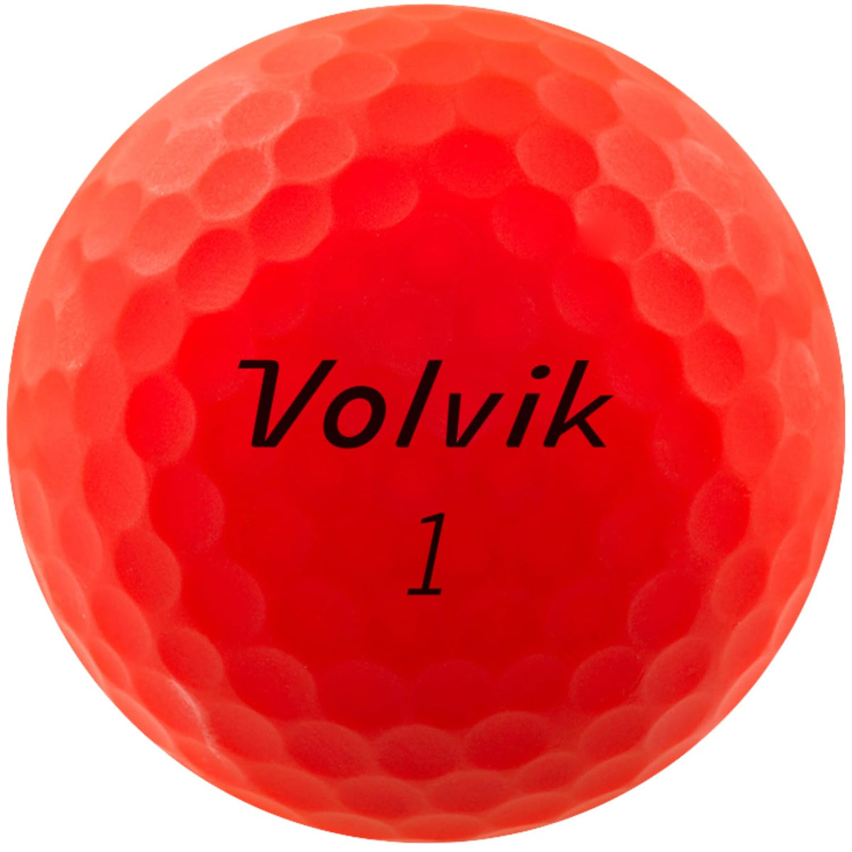 Volvik Vivid Soft Red with 322-dimple design for stable flight and accuracy