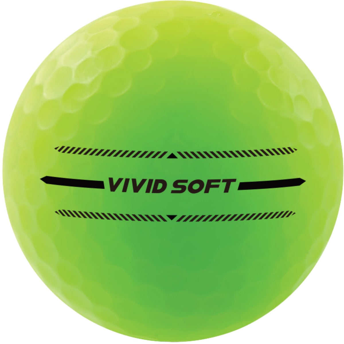 Volvik Vivid Soft golf balls green close-up showing soft matte finish