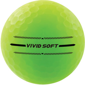 Volvik Vivid Soft golf balls green close-up showing soft matte finish