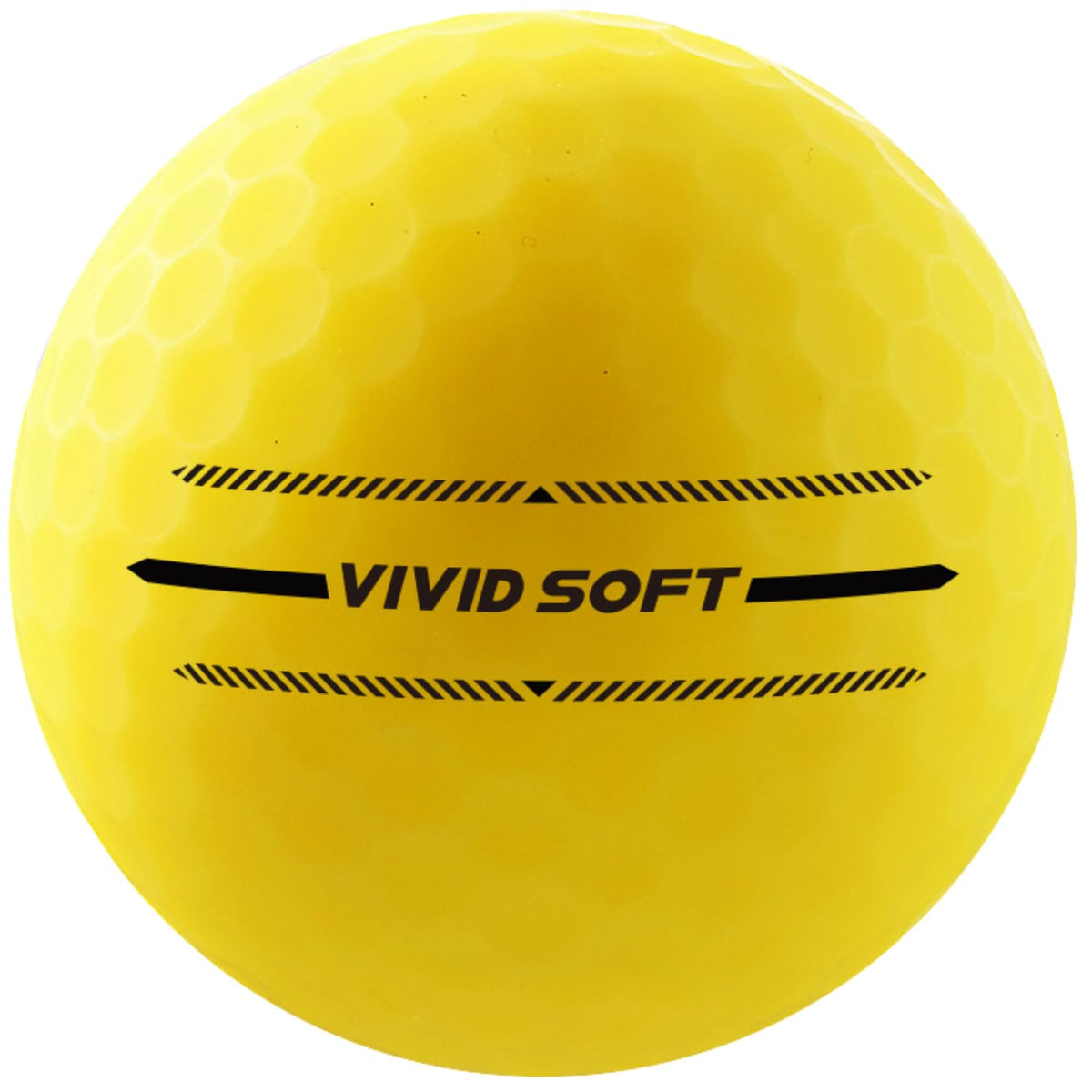 Volvik Vivid Soft Golf Balls yellow on-green demonstrates greenside control and accuracy.