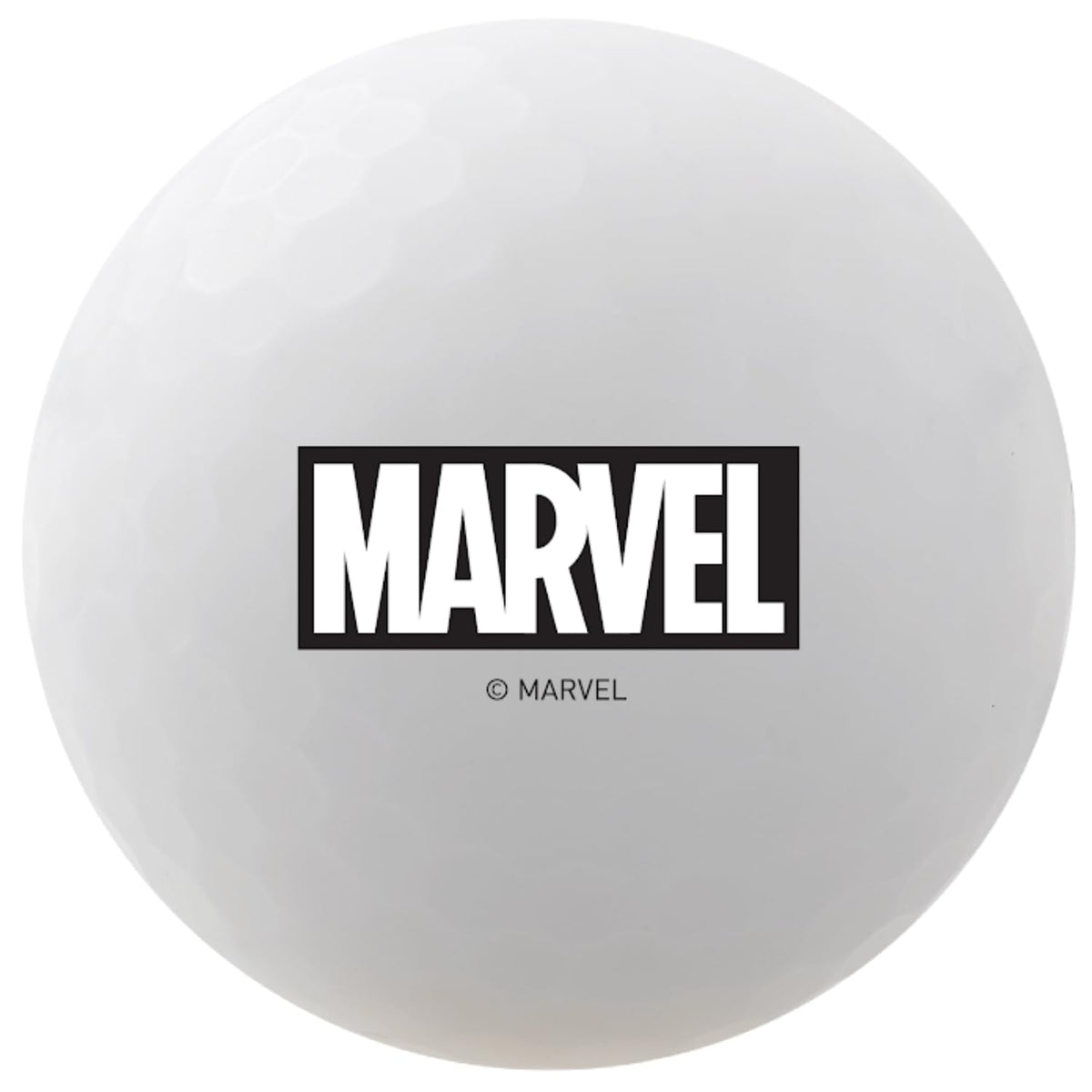 Close-up of Spider-Man ball marker for on-course use
