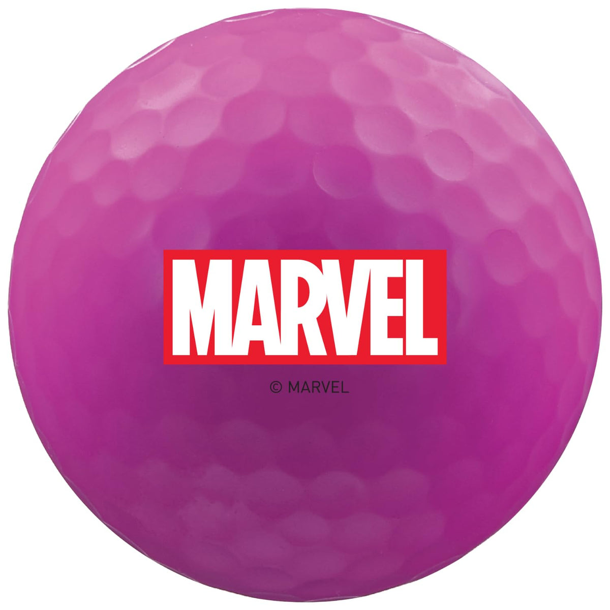 Volvik Vivid Soft Marvel Black Panther golf balls packshot showing limited edition 4-pack ready for gifting.