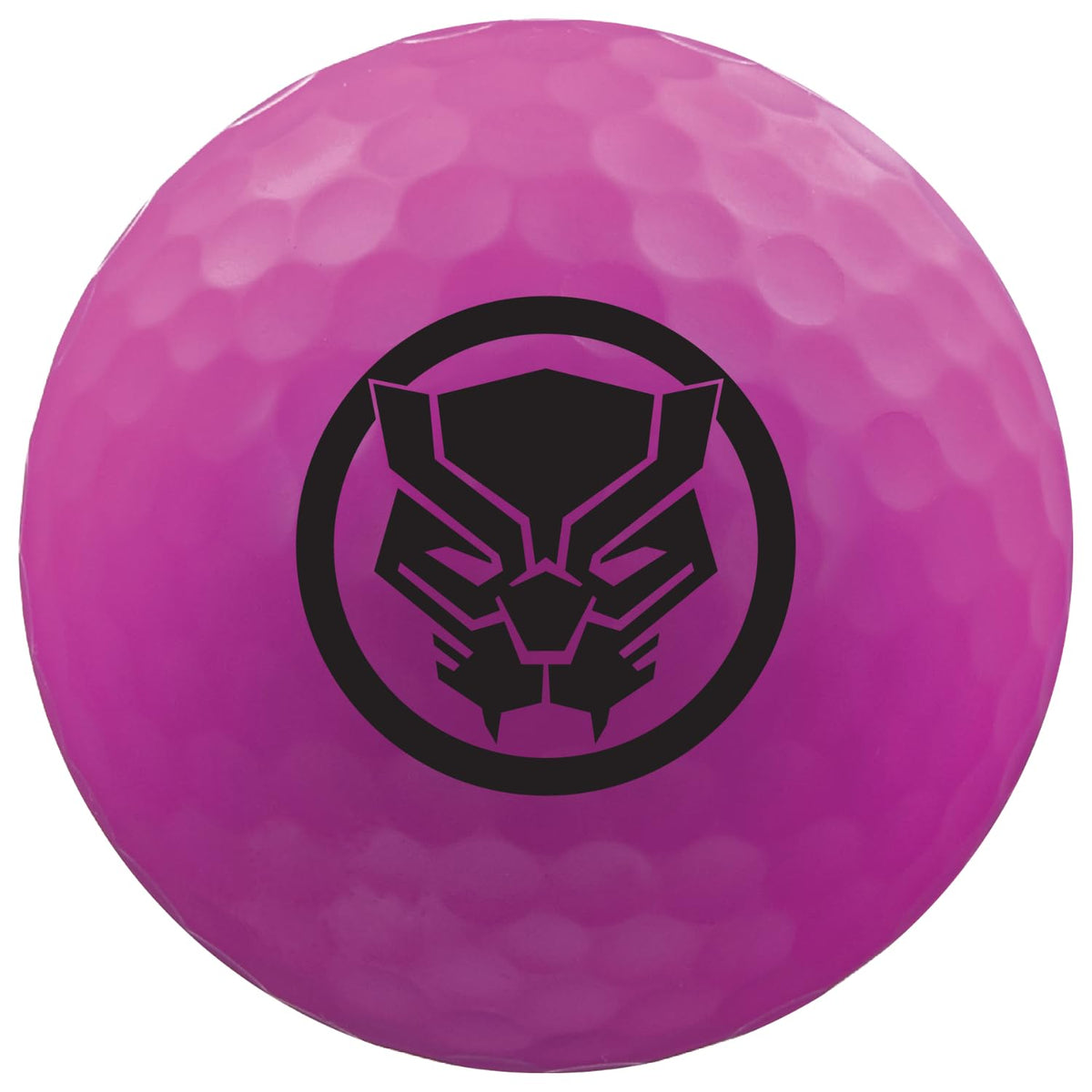 Volvik Vivid Soft Marvel Black Panther golf balls side graphic designed for striking on-course style.