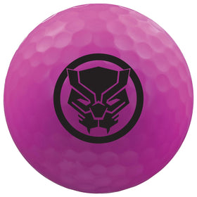 Volvik Vivid Soft Marvel Black Panther golf balls side graphic designed for striking on-course style.