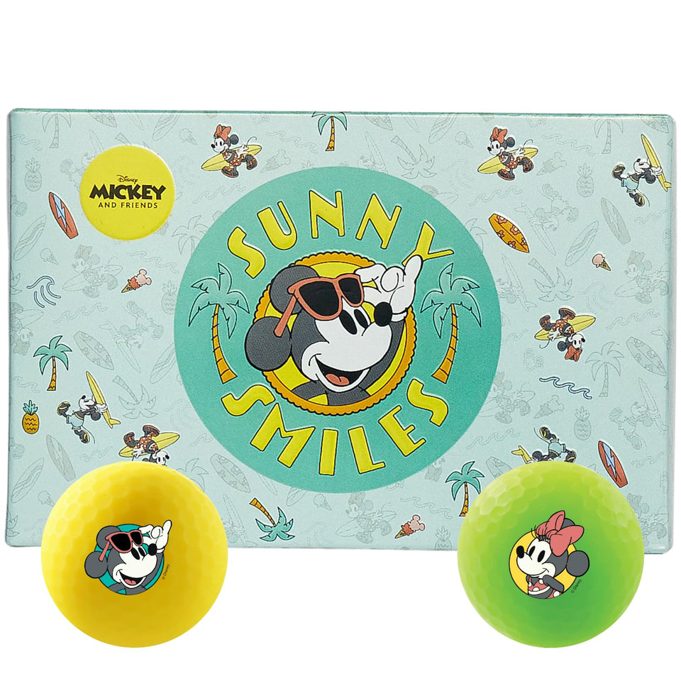 Volvik Vivid Soft Mickey Mouse ball artwork enhances visibility and fun on the course.