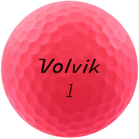 Volvik Vivid Soft pink ball close-up reveals soft matte finish for feel