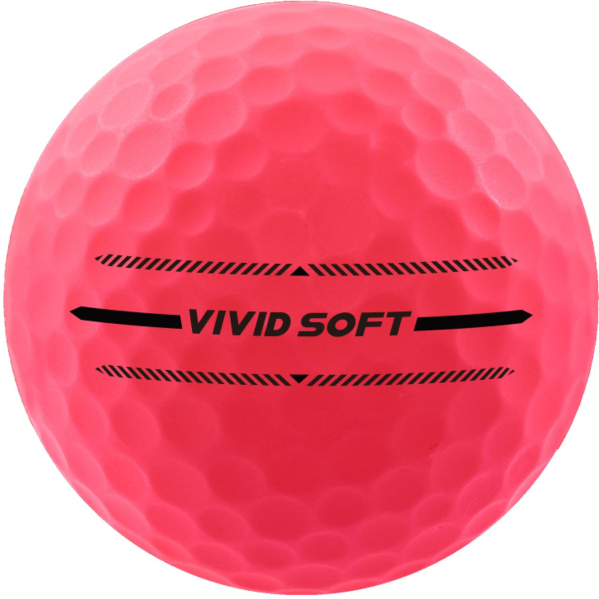 Volvik Vivid Soft pink balls on range highlight optimized flight for accuracy