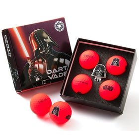 Volvik Vivid Soft Darth Vader 4-pack ball with matte finish for visibility.