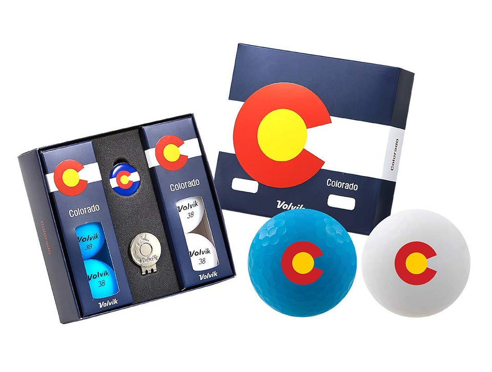 Volvik Vivid State Pack Colorado golf ball with enhanced visibility and potential distance
