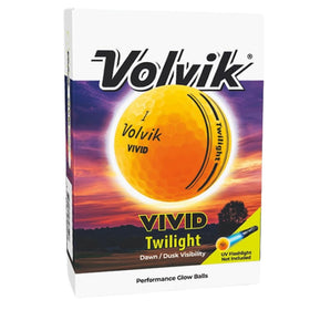 Volvik Vivid Twilight orange glow ball glowing after light exposure for night play