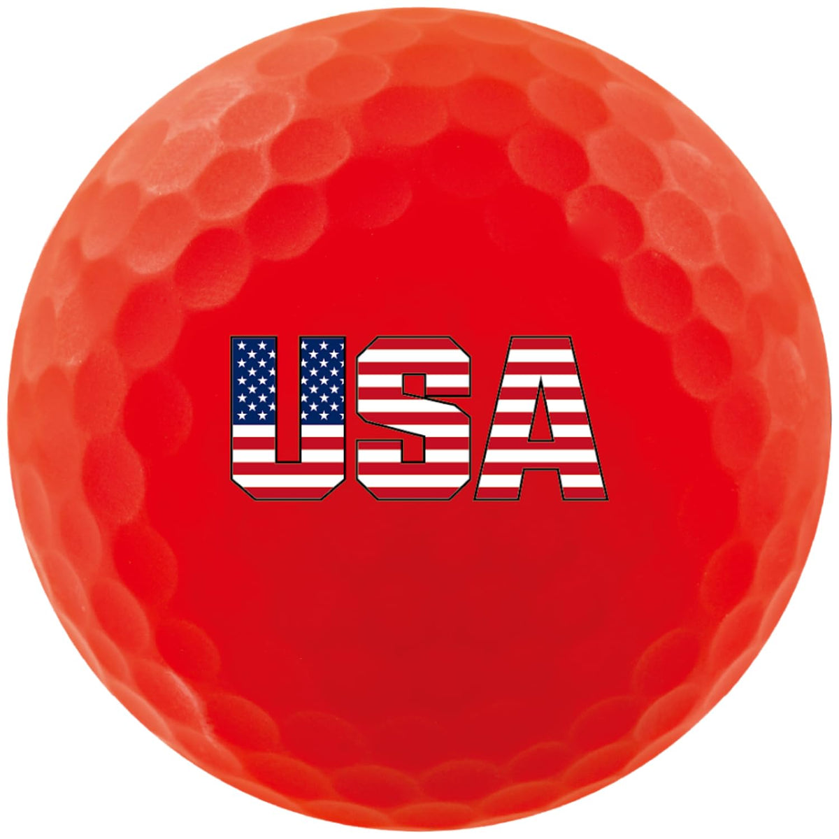 Volvik Vivid USA logo on each ball for patriotic branding.