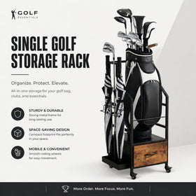 VonDream rack with sturdy reinforced steel and brown finish